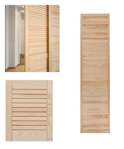 Natural clear pine wood door - clear, door|